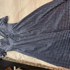 Hill House Gray and Cream Geometric Dress